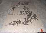 Marble Waterjet Mosaic Medallion with Flower Design