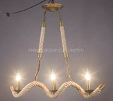Antique Creative Bar Shop Indoor Residential Rope Chandelier