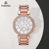 Original Stainless Steel Cover 10ATM Waterproof Women's Diamond Watch71305