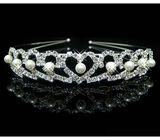 Tiara Crown Headband Heart Girls Love Crystal Rhinestone Jewelry Accessories Hair