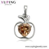 31843 Fashion Charm Rhodium Apple-Shaped Heart Imitation Jewelry Chain Pendant