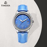 Original Quartz Movement Stainless Steel Cover Waterproof Leather Diamond Watch71172