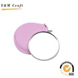 Promotional Pink PU Pocket Mirror for Female Gift