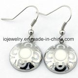 DIY Stainless Steel Enamel Jewelry Round Earring