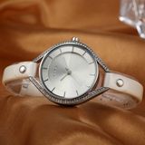 OEM ODM Leather Alloy Strap Quarts Gift Watch for Women (WY-001B)
