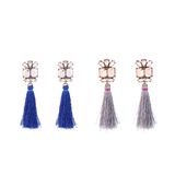Tassels Gold Fashion Jewelry Stainless Steel Crystal Wedding Earring