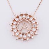 Initials Letter Pendant Necklace Jewelry for Women Party
