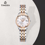 Stainless Steel Watch Lady Wrist Watch Decorated with Rhinestones 71079