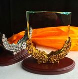 Clear Glass Trophy Award with Resin Base