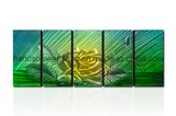 Home Decoration Metal Wall Art with 3D Effect- Yellow Flower (CHB6014076)