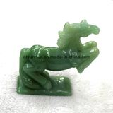 Fashion Semi Precious Stone Gemstone Amethyst Carving Fish Animal Figure Statue