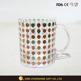 16 Oz Glass Coffee Mug with Custom Logo and Handle