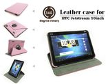 360 Degree Rotary Leather Case for HTC Tablet Rotating Stand Book Cover (HL-02)