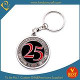 Number Round Shape Metal Keychain