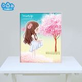 Factory Direct Wholesale New Children DIY Crystal Modern Flower Wall Art Canvas Home Decoration K-033