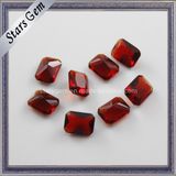 Factory Whole Sale Garnet Red Color Octagon Glass Beads