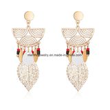 Statement Fashion Women Plating Hollow Dangle Stud Earrings Jewelry