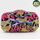 Evening Clutchs Bag Lion and Tiger Pattern Beade Rhinestone Purses Leb748