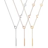 Popular Jewelry Fashion Women Stainless Steel Love Pendant Necklace