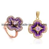 316L Stainless Steel Flower Gold Plated Jewelry Sets