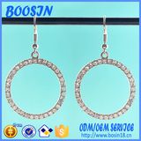 Fashion Crystal Metal Hoop Earrings