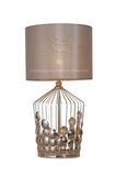 Phine Pd-1967 Metal Desk Lamp with Fabric Shade
