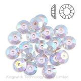 10mm Round Flat Back Rhinestone with Middle Hole
