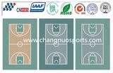 Silicon PU Sports Flooring Materials Simple for Construct and Maintenance