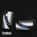 Fashion Elegance Earring with Blue CZ Diamond for Women-80001