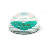 America Style Glass Paperweight with Golden Words Hx-8373