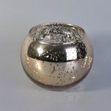 Unique Candle Jar with Gold Mercury Decoration