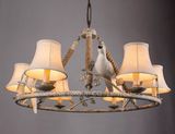 Modern UL Bar Decorative Chandelier with Fabric Shade