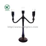 Glass Candle Holder for Wedding Decoration with Three Posts (10*22.5*34)