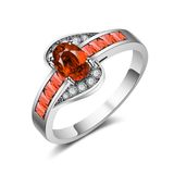 Square Emerald Channel-Set Side Stones Engagement Ring