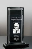 Martello Glass Employee Recognition Award (#02-18 BLACK, #02-17 CLEAR)