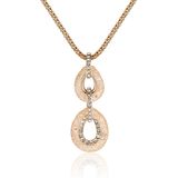 Two Circle Pendant Crystal Women Jewelry Necklace