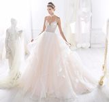 Spaghetti Beading Bridal Wedding Prom Gown