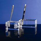 Single Crystal Glass Pen Holder Craft for Office Decoration