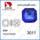23*23mm Capri Blue Square Crystal Jewelry Stones for Wholesale