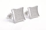 Fashion 925 Silver Flat Squre Earring