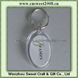 Custom Oval Shape Plastic Key Chain (KYC23061)
