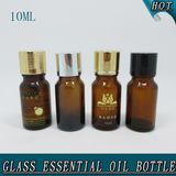 10ml Small Cylinder Empty Screw Cap Amber Essential Oil Glass Bottle