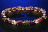 Fashion Copper Crystal Jewelry Colorful Bracelet Rose Gold Color Zircon Bracelet