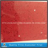 Artificial Red Quartz Stone with Mirror/Glass/Sparkles