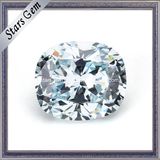 Cushion 7.5X6.5mm Synthetic Aquamarine Zirconia Stone