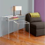 Crystal Lucite Furniture Acrylic Desk Acrylic Waterfall Nesting Tables