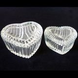 Heart Shape Crystal Jewel Box Glass Jewel Case