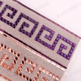 Fashion Glass Beaded Mesh Colorful Glue on Rhinestone Sheet