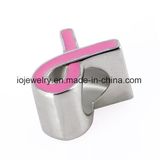 Wholesale Popular Metal Jewelry Bead with Pink Enamel