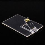 Crystal Plastic Card 4GB/8GB USB Memory Stick Custom Logo Flash Pen drive